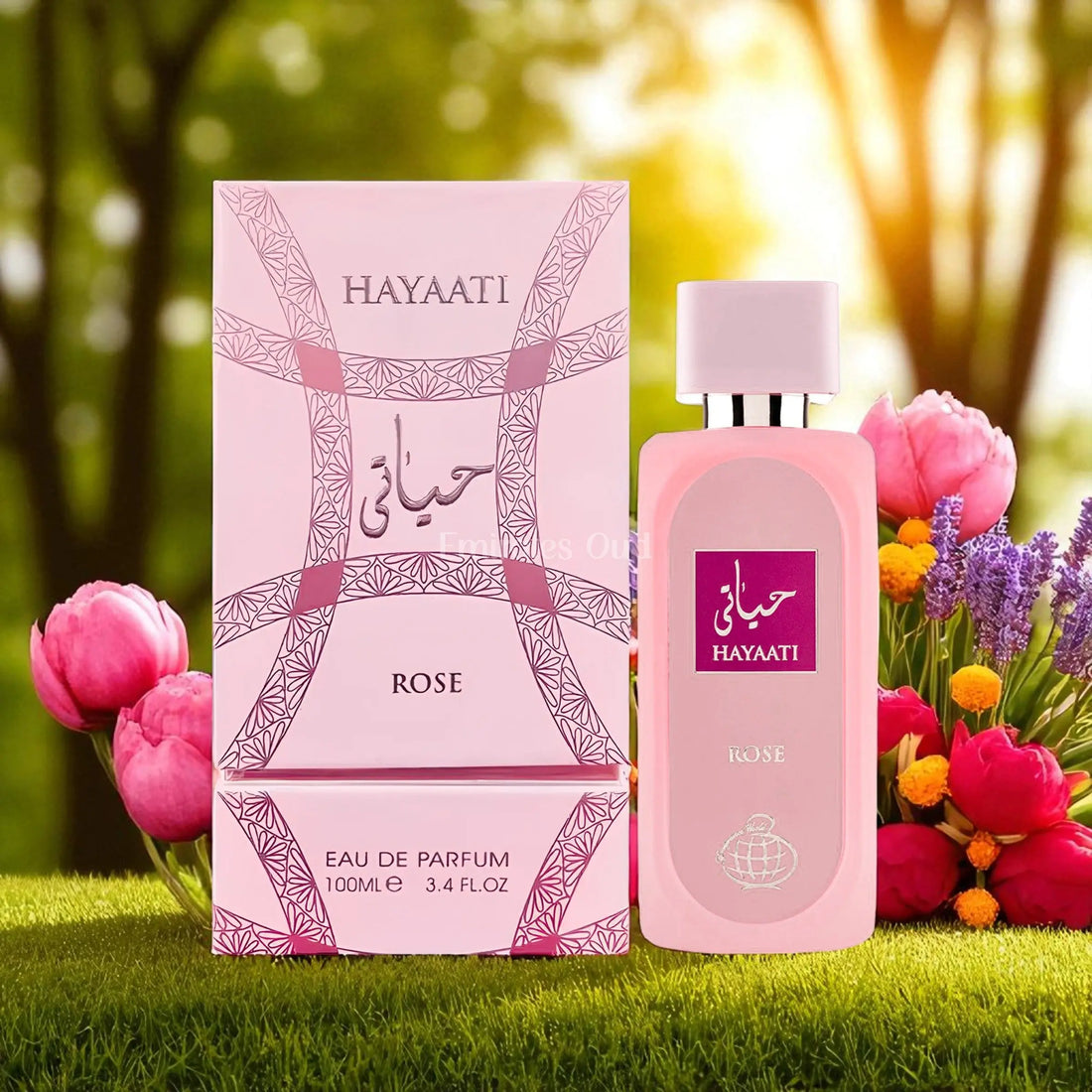 عطر ادکلن زنانه فراگرنس ورد حیاتی رز (Fragrance World Hayaati Rose) - Image 3