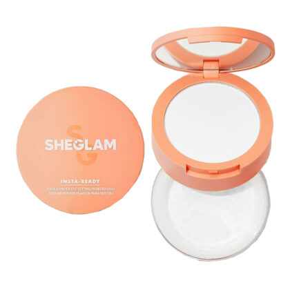 پودر فیکس کننده دو طبقه شیگلم ترنسلوسنت (SHEGLAM Insta-Ready Face & Under Eye Setting Powder Duo - Translucent)