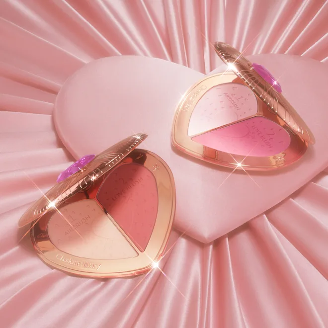 پالت صورت قلبی شارلوت تیلبری اورجینال Pillow Talk Flawless Peach Beauty Soulmates Face Palette | Charlotte Tilbury - Image 7