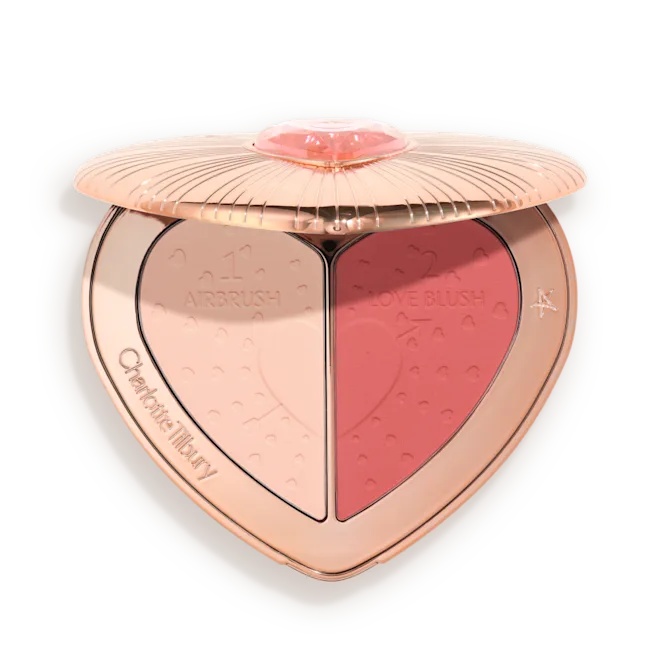 پالت صورت قلبی شارلوت تیلبری اورجینال Pillow Talk Flawless Peach Beauty Soulmates Face Palette | Charlotte Tilbury
