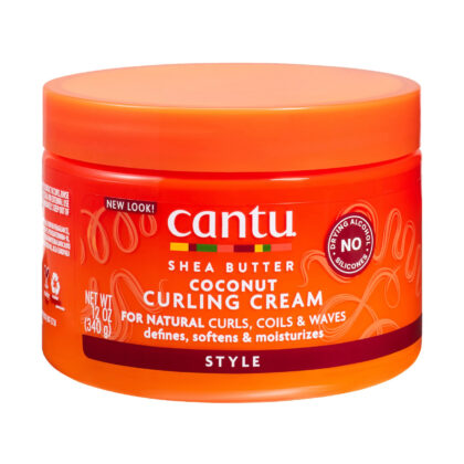 کرم فر کننده و حالت دهنده مو کنتو مدل Coconut Curling Cream حجم 340 گرم | Cantu Shea Butter Coconut Curling Cream